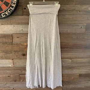 Light grey, very stretchy maxi skirt